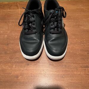 Reebok Black and White Women's  Club C Double Sneakers